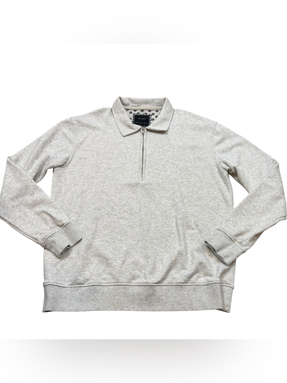 Men’s Cactus Man Ricky Singh Grey 1/4 Zip Long‎ Sleeve Top Size Medium